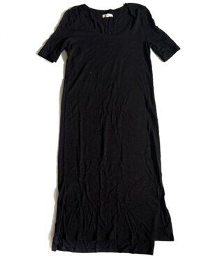 Madewell Black Maxi Short Sleeve Knit Dress - XS
